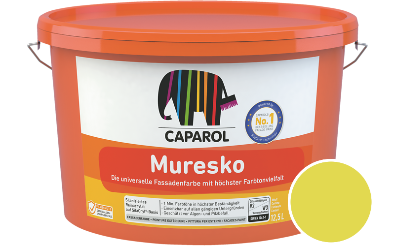 Caparol Muresko 1,25L Fassadenfarbe / Getnt im Farbton Tundra 140