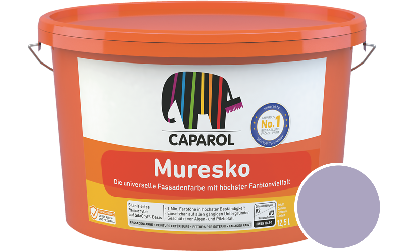 Caparol Muresko 1,25L Fassadenfarbe / Getnt im Farbton Velvet 110