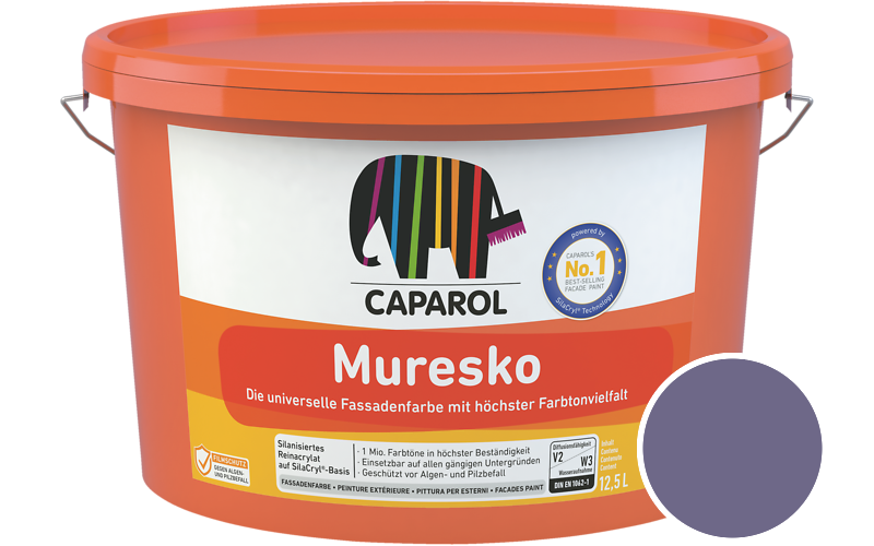 Caparol Muresko 1,25L Fassadenfarbe / Getnt im Farbton Velvet 70