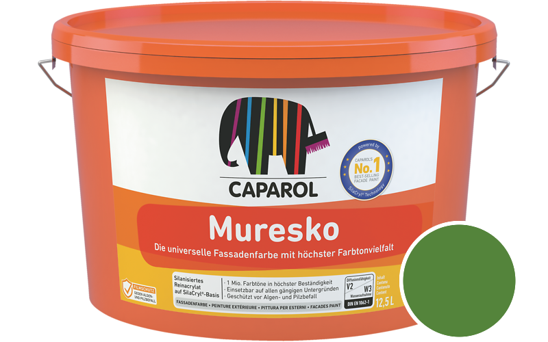 Caparol Muresko 5L Fassadenfarbe / Get�nt im Farbton Verdo 10