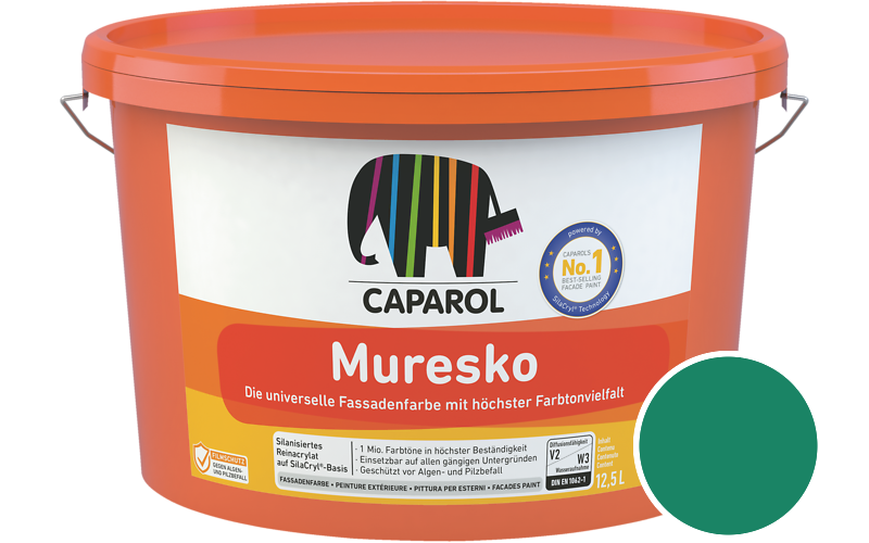 Caparol Muresko 7,5L Fassadenfarbe / Getnt im Farbton Verdo 30