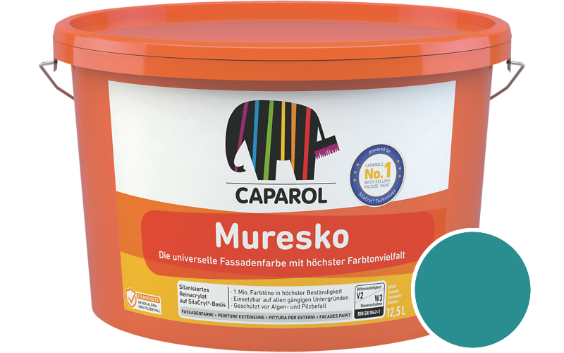 Caparol Muresko 2,5L Fassadenfarbe / Getnt im Farbton Verona 135