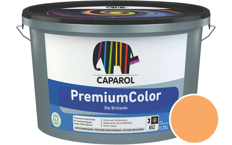 Caparol PremiumColor 7,5L Innenfarbe / Getnt im Farbton Amber 135