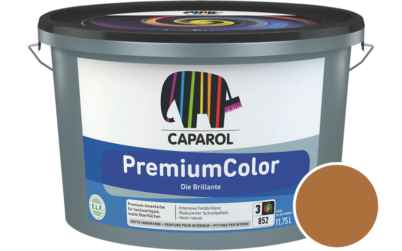 Caparol PremiumColor 2,5L Innenfarbe / Getnt im Farbton Amber 65