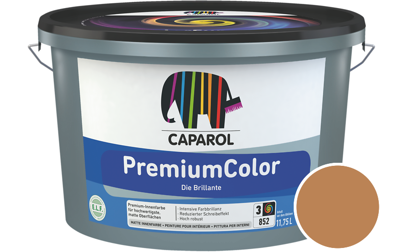 Caparol PremiumColor 2,5L Innenfarbe / Getnt im Farbton Amber 70
