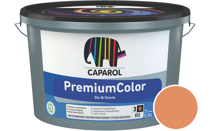 Caparol PremiumColor 2,5L Innenfarbe / Getnt im Farbton Aprico 160