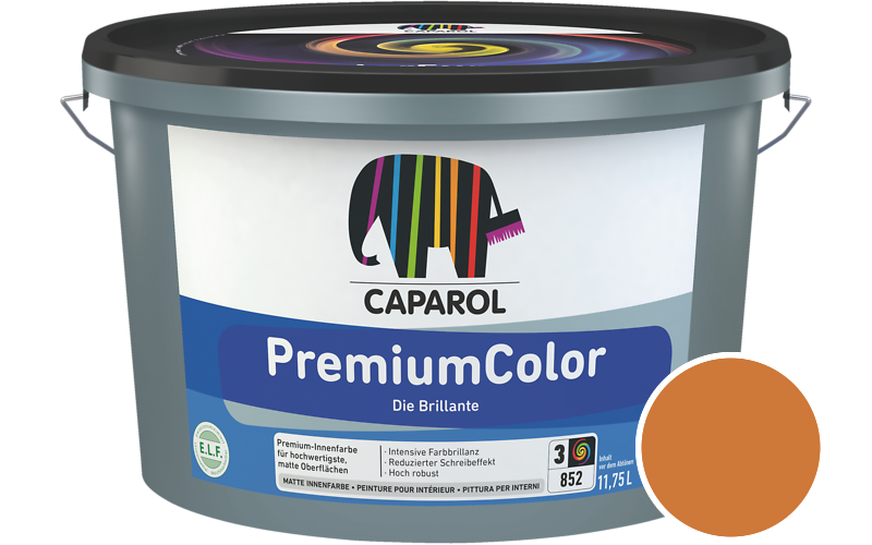 Caparol PremiumColor 2,5L Innenfarbe / Getnt im Farbton Aprikose 0