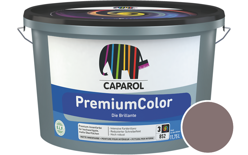 Caparol PremiumColor 7,5L Innenfarbe / Getnt im Farbton Barolo 15