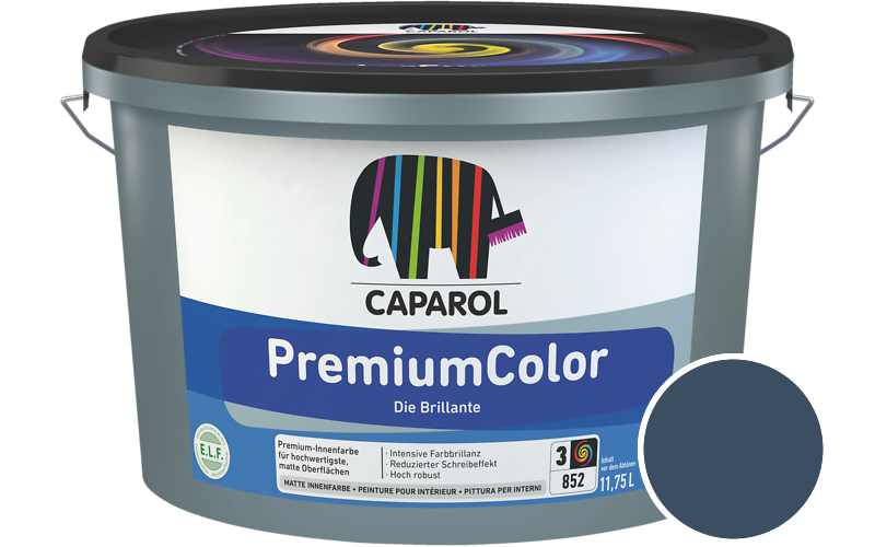 Caparol PremiumColor 5L Innenfarbe / Getnt im Farbton Blu 25
