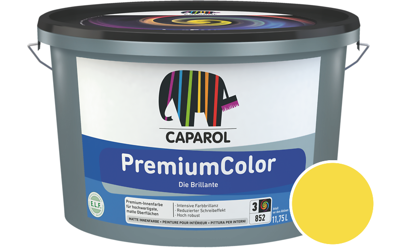 Caparol PremiumColor 2,5L Innenfarbe / Getnt im Farbton Citrus 100