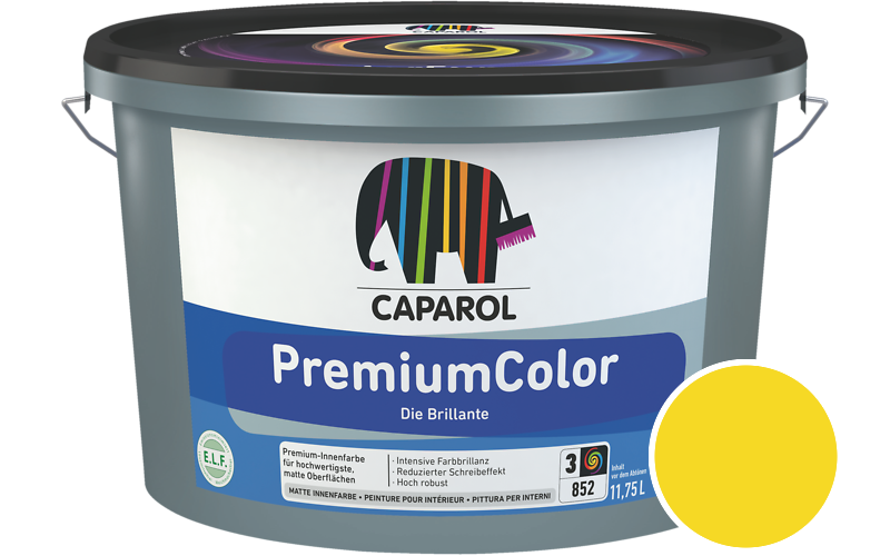 Caparol PremiumColor 2,5L Innenfarbe / Getnt im Farbton Citrus 95