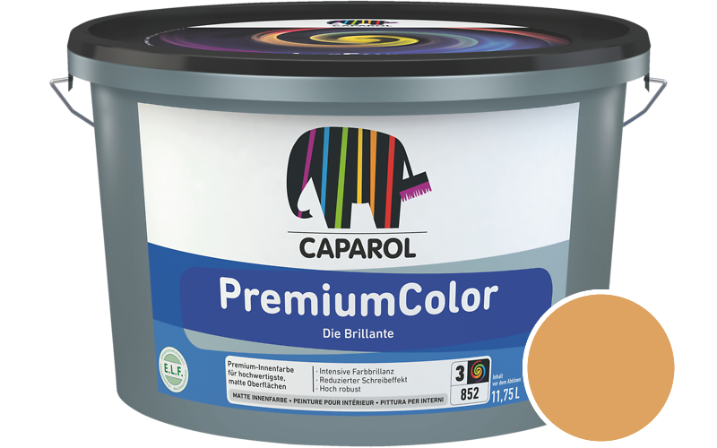 Caparol PremiumColor 2,5L Innenfarbe / Getnt im Farbton Cognac 12