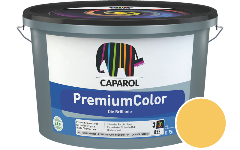 Caparol PremiumColor 2,5L Innenfarbe / Getnt im Farbton Curcuma 105