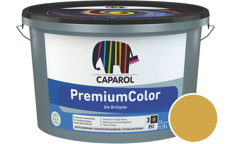 Caparol PremiumColor 2,5L Innenfarbe / Getnt im Farbton Curcuma 70