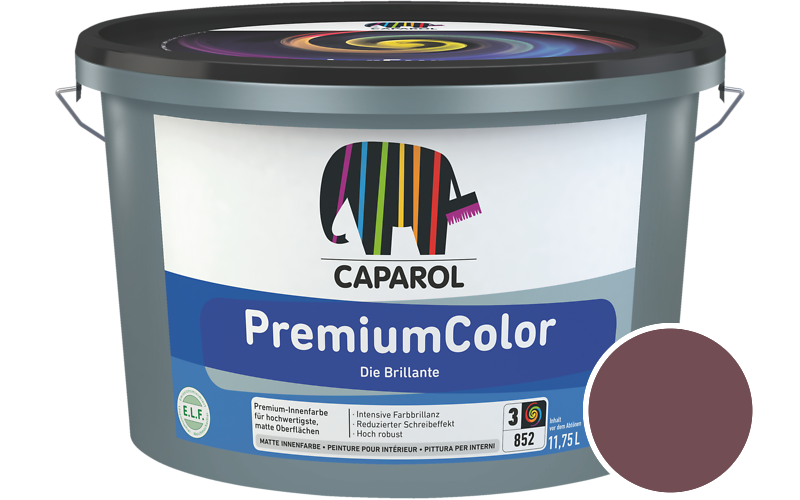 Caparol PremiumColor 2,5L Innenfarbe / Getnt im Farbton Elsass 0