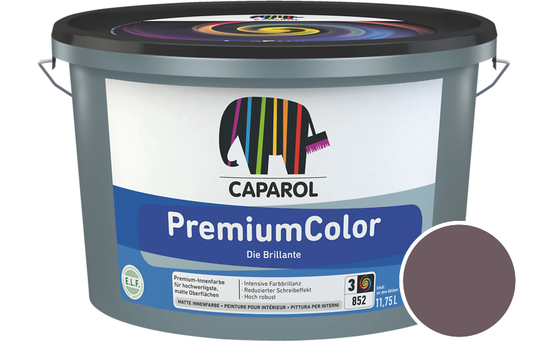 Caparol PremiumColor 2,5L Innenfarbe / Getnt im Farbton Flamenco 65