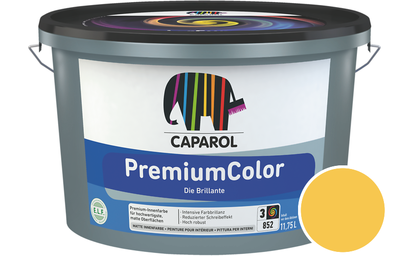 Caparol PremiumColor 5L Innenfarbe / Get�nt im Farbton Ginster 135