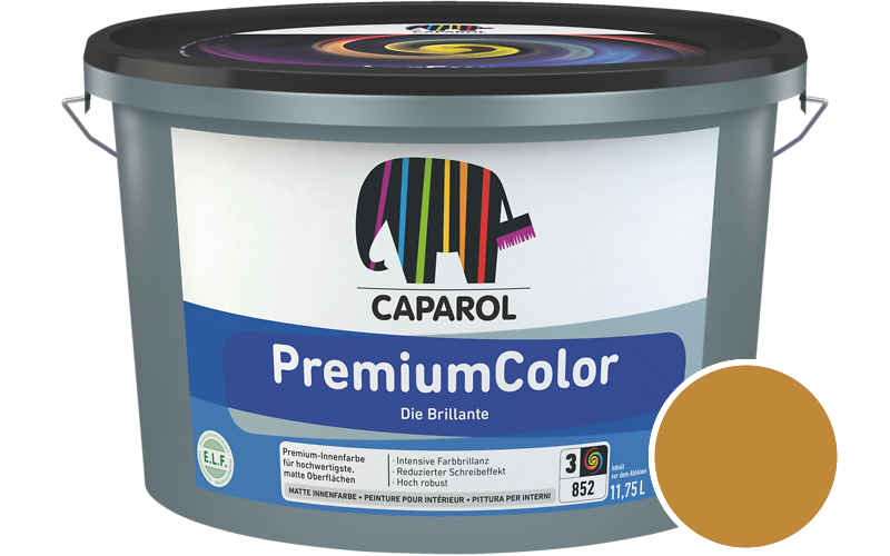 Caparol PremiumColor 2,5L Innenfarbe / Getnt im Farbton Gobi 0