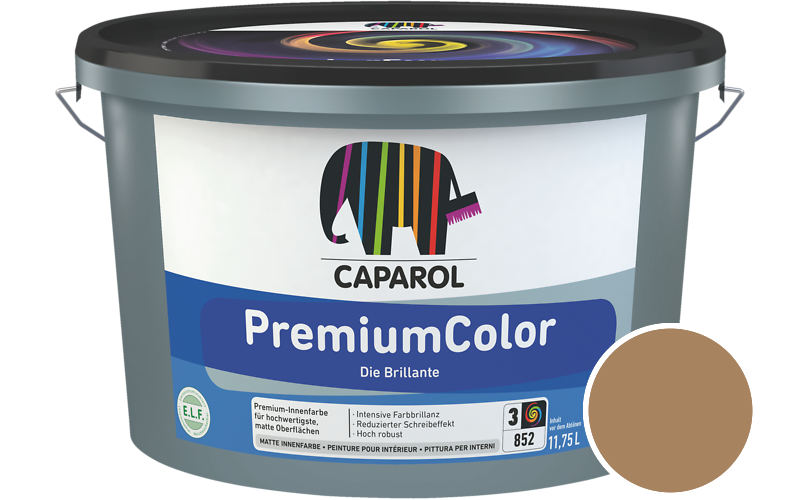 Caparol PremiumColor 2,5L Innenfarbe / Getnt im Farbton Havanna 12