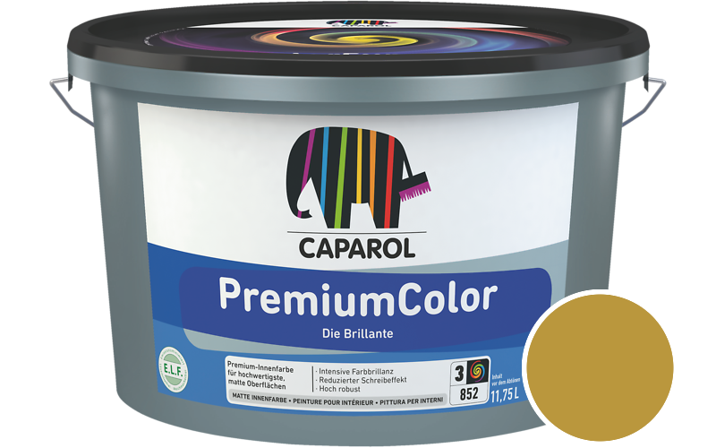 Caparol PremiumColor 2,5L Innenfarbe / Getnt im Farbton Ingwer 0