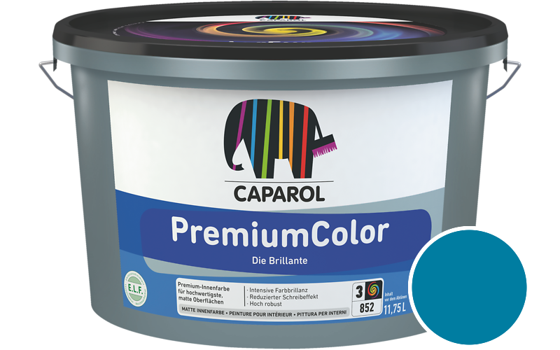 Caparol PremiumColor 2,5L Innenfarbe / Getnt im Farbton Kobaltblau Asi/syf