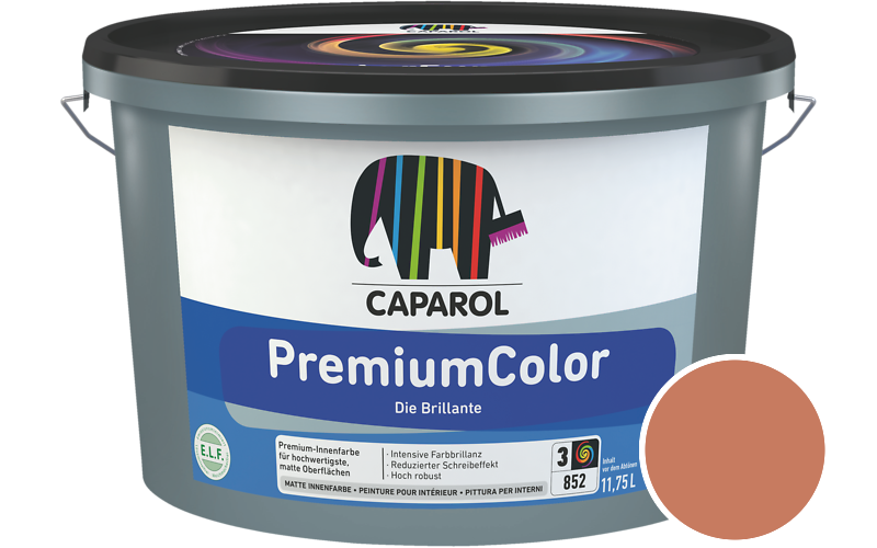 Caparol PremiumColor 2,5L Innenfarbe / Getnt im Farbton Lachs 70