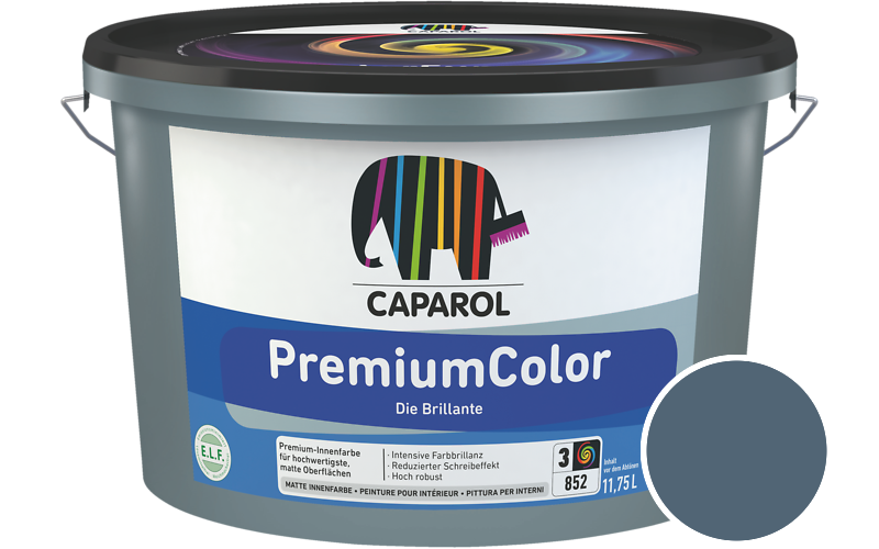 Caparol PremiumColor 2,5L Innenfarbe / Getnt im Farbton Lago 40