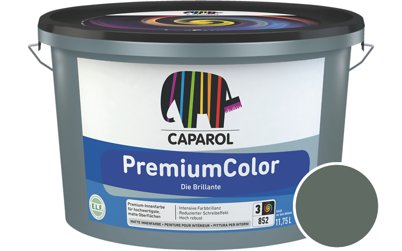 Caparol PremiumColor 2,5L Innenfarbe / Getnt im Farbton Malachit 10