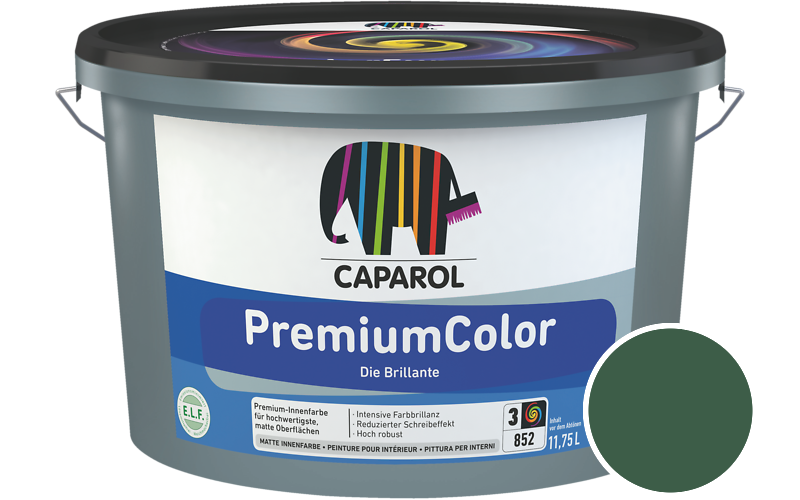 Caparol PremiumColor 2,5L Innenfarbe / Getnt im Farbton Malachit 35