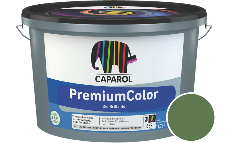 Caparol PremiumColor 2,5L Innenfarbe / Getnt im Farbton Oase 100