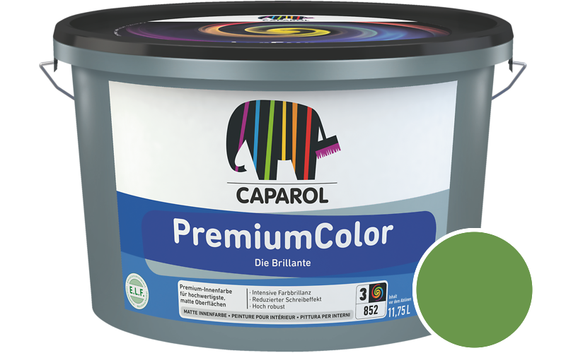 Caparol PremiumColor 2,5L Innenfarbe / Getnt im Farbton Oase 130