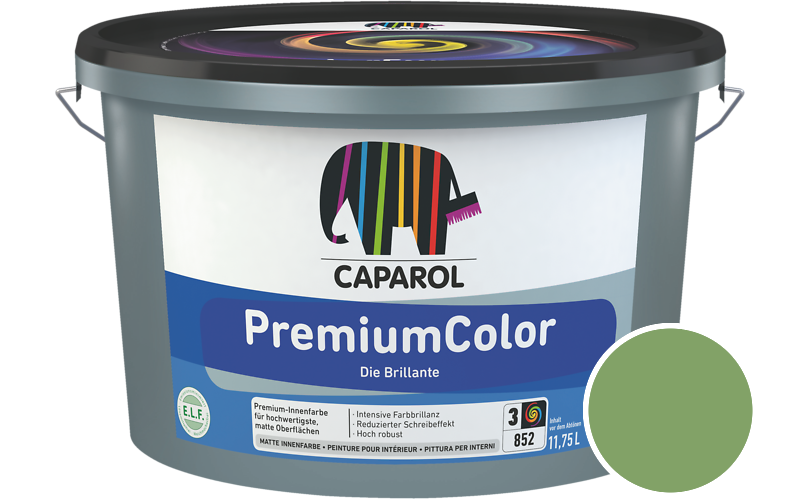 Caparol PremiumColor 2,5L Innenfarbe / Getnt im Farbton Oase 135