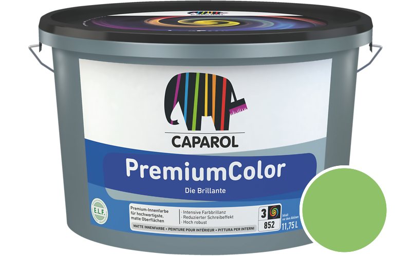 Caparol PremiumColor 7,5L Innenfarbe / Getnt im Farbton Oase 145