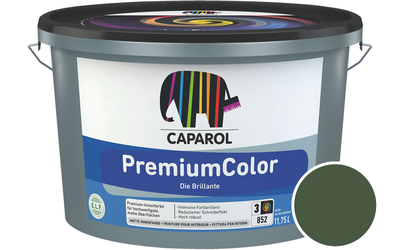 Caparol PremiumColor 2,5L Innenfarbe / Getnt im Farbton Oase 65