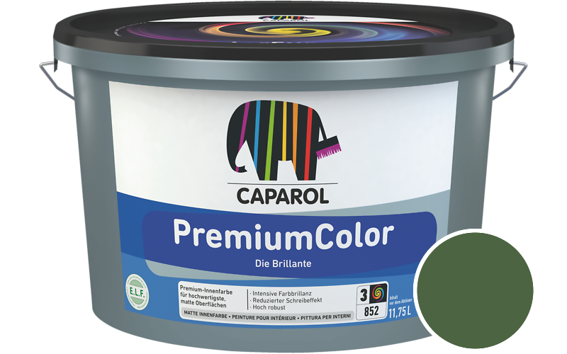 Caparol PremiumColor 2,5L Innenfarbe / Getnt im Farbton Oase 95