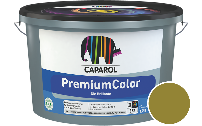 Caparol PremiumColor 7,5L Innenfarbe / Getnt im Farbton Oliv 25