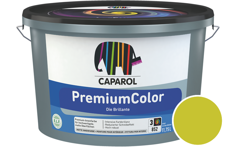 Caparol PremiumColor 5L Innenfarbe / Getnt im Farbton Oliv 30