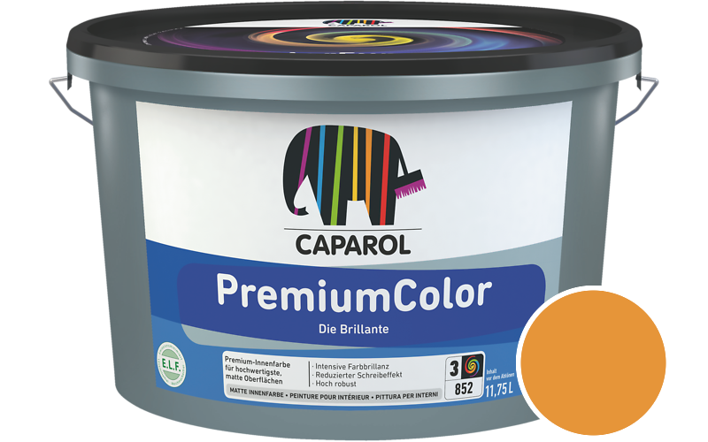 Caparol PremiumColor 2,5L Innenfarbe / Getnt im Farbton Onyx 220