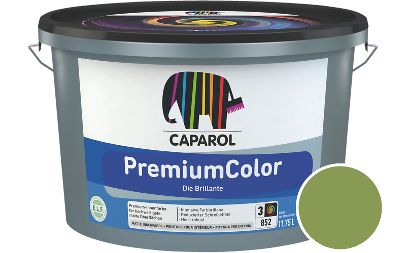 Caparol PremiumColor 2,5L Innenfarbe / Getnt im Farbton Pinie 70