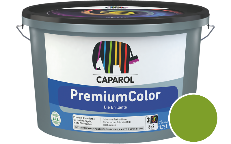 Caparol PremiumColor 2,5L Innenfarbe / Getnt im Farbton Pinie 95