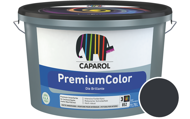 Caparol PremiumColor 2,5L Innenfarbe / Getnt im Farbton RAL 5004 Schwarzblau