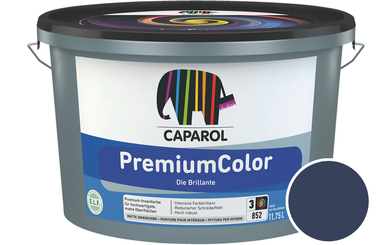 Caparol PremiumColor 2,5L Innenfarbe / Getnt im Farbton RAL 5013 Kobaltblau