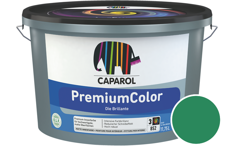 Caparol PremiumColor 2,5L Innenfarbe / Getnt im Farbton RAL 6024 Verkehrsgrn