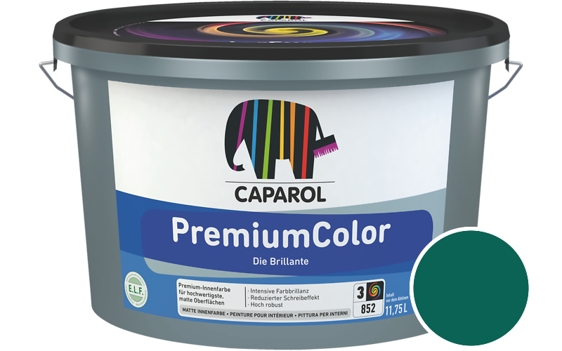 Caparol PremiumColor 2,5L Innenfarbe / Getnt im Farbton RAL 6026 Opalgrn
