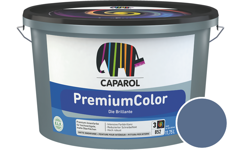 Caparol PremiumColor 2,5L Innenfarbe / Getnt im Farbton Saphir 70