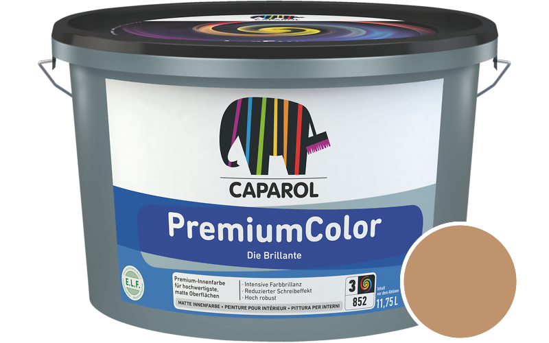Caparol PremiumColor 7,5L Innenfarbe / Getnt im Farbton Siena 130