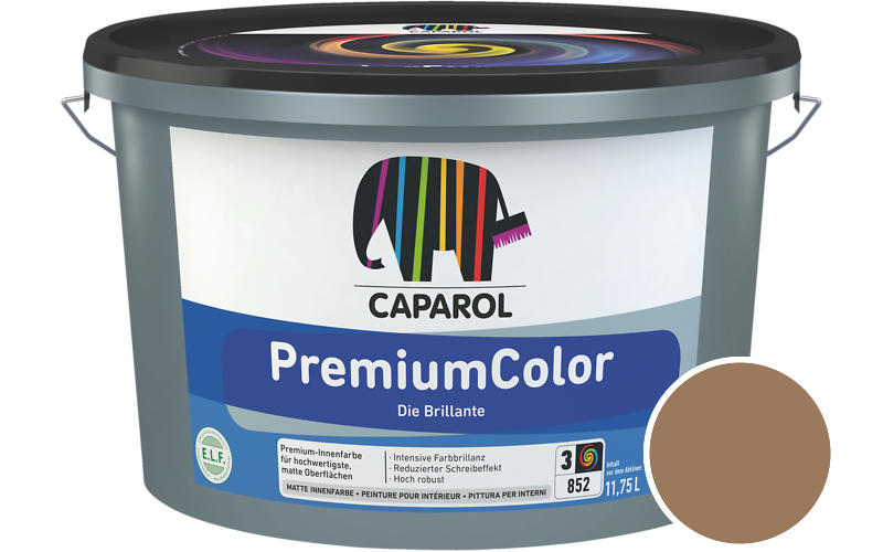 Caparol PremiumColor 2,5L Innenfarbe / Getnt im Farbton Siena 70