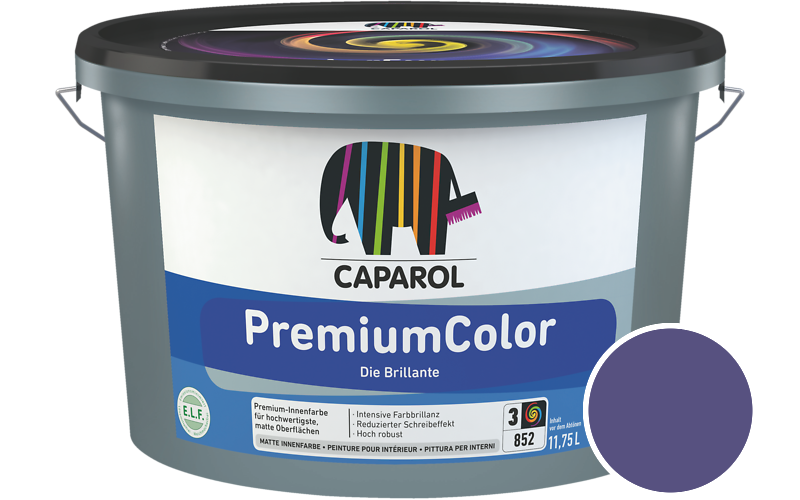 Caparol PremiumColor 2,5L Innenfarbe / Getnt im Farbton Velvet 95