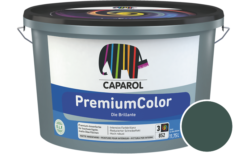Caparol PremiumColor 2,5L Innenfarbe / Getnt im Farbton Verdo 25