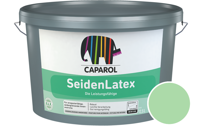 Caparol SeidenLatex 7,5L Latexfarbe / Getnt im Farbton Agave 105